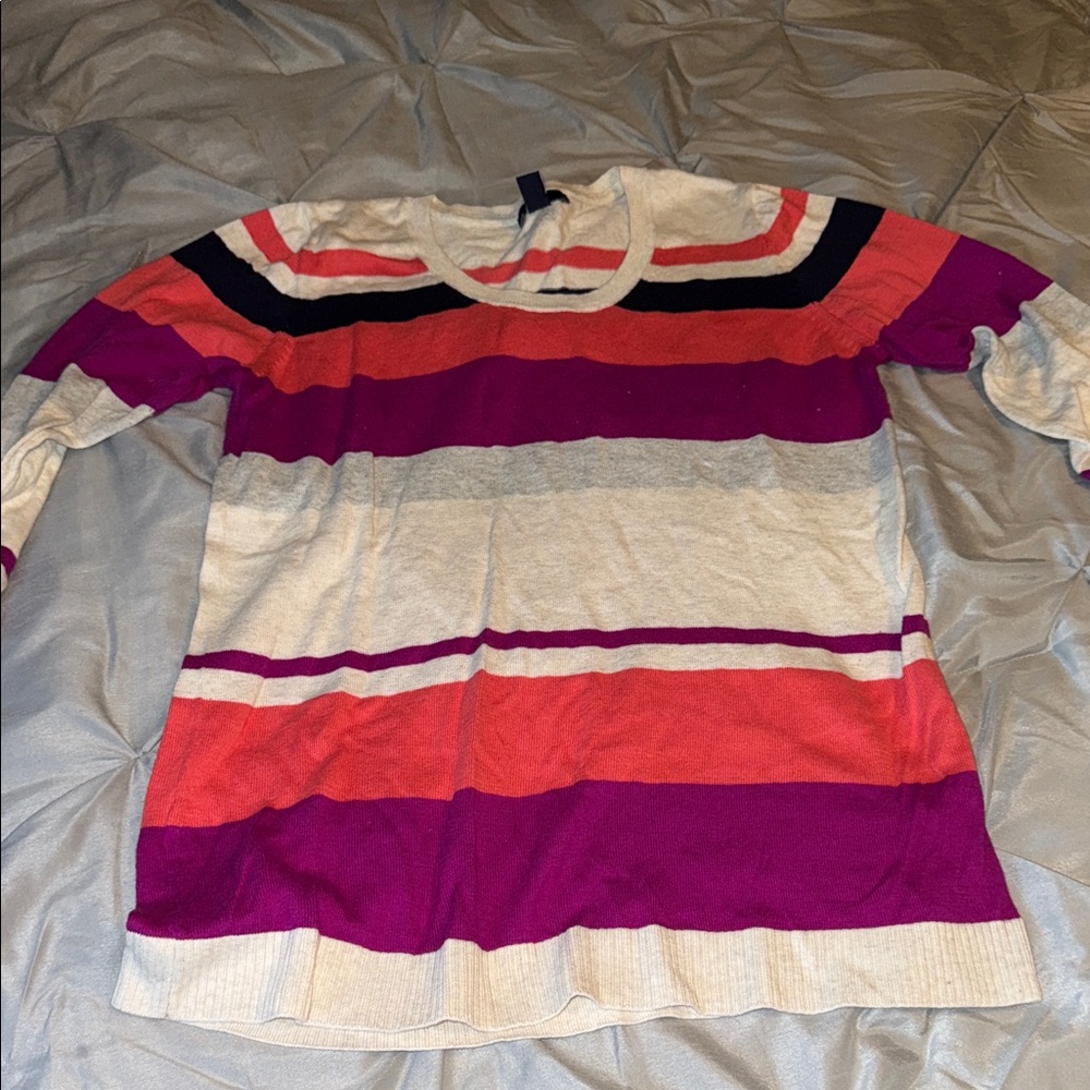 GAP Women's Vibrant Striped Crew Neck Sweater